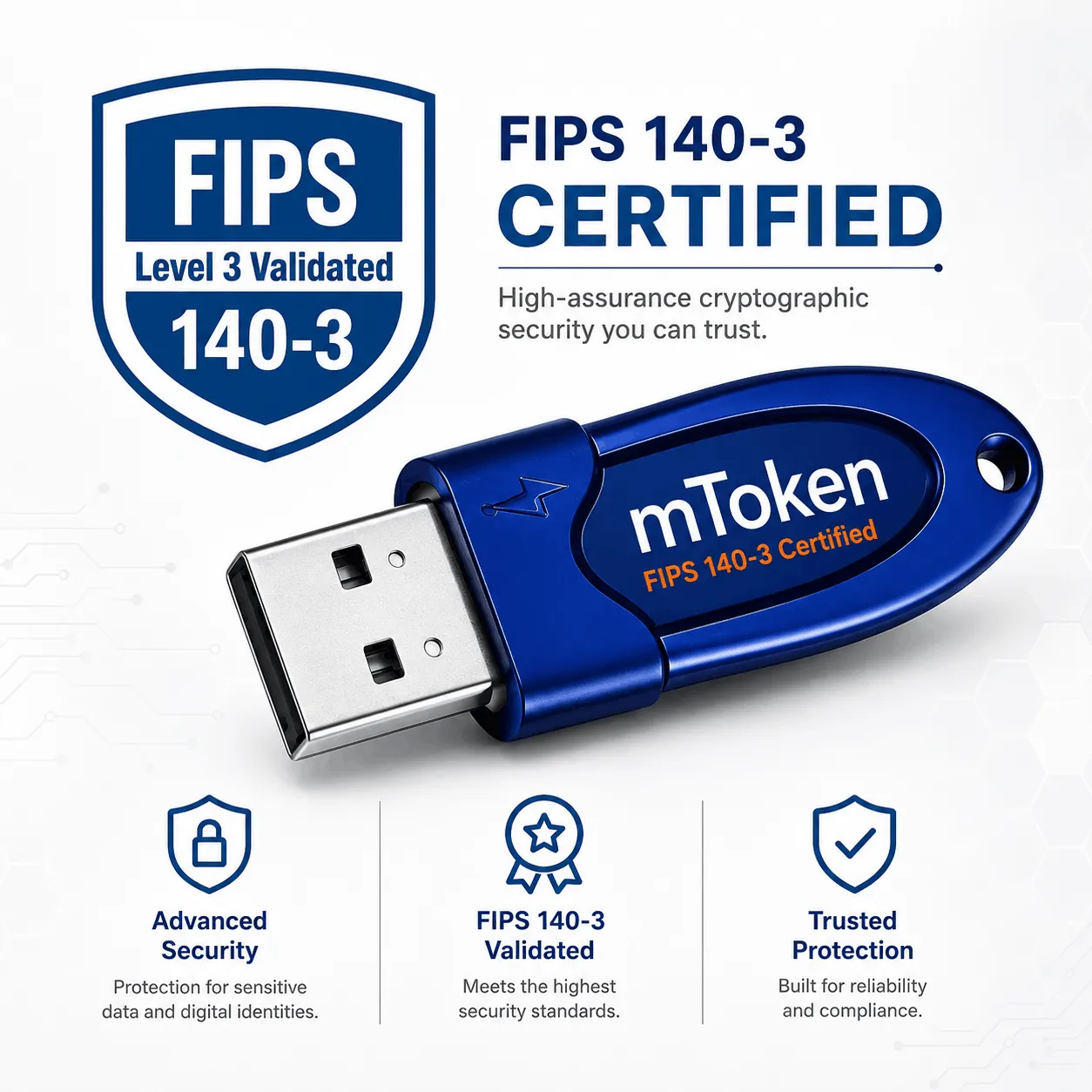 Buy FIPS 140-3 certified mToken CryptoID USB token online in India