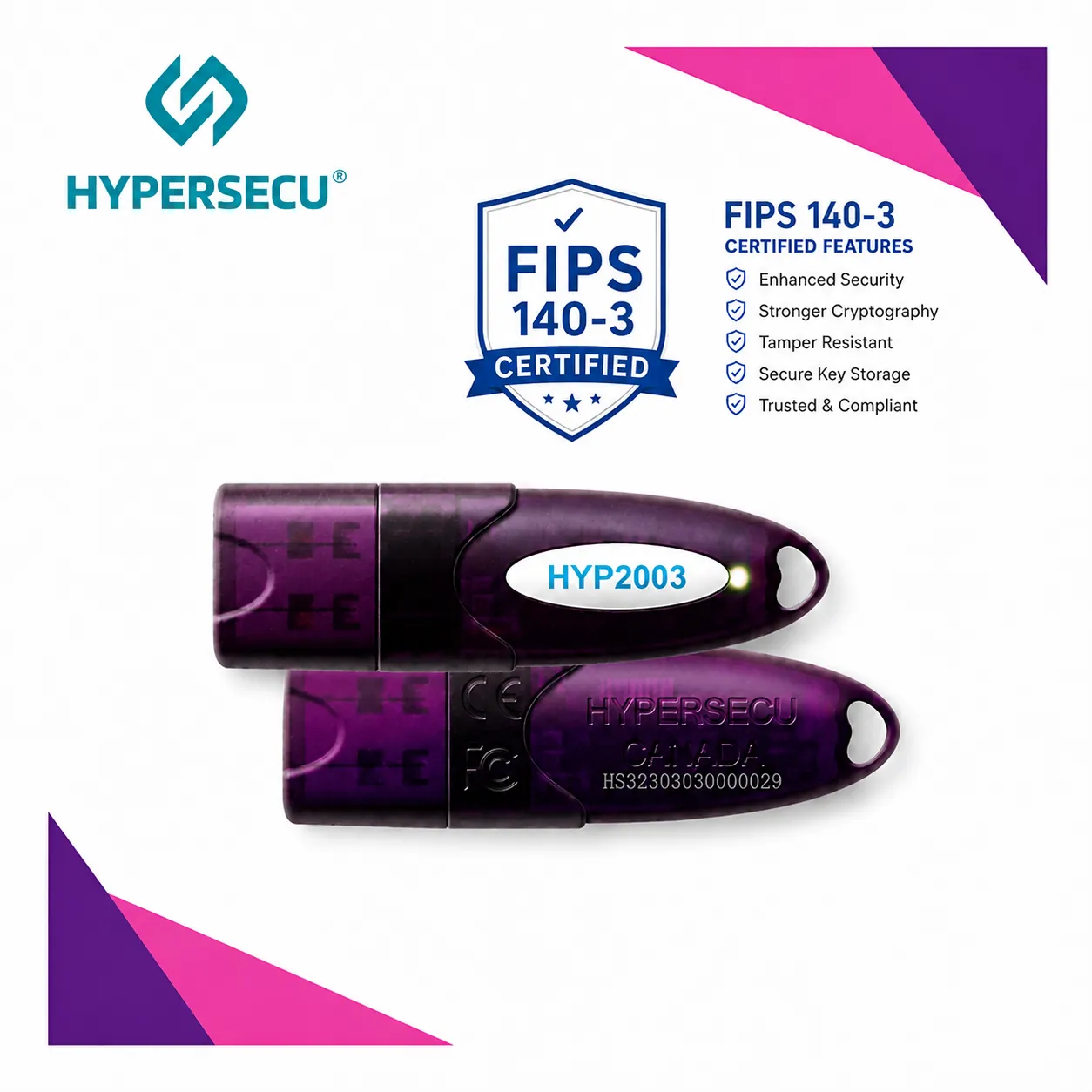 Buy Hypersecu HYP2003 FIPS 140-3 USB token online in India
