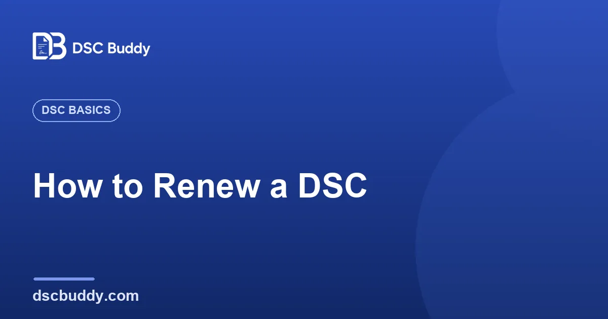 How to Renew a Digital Signature Certificate